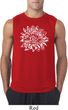 Mens Yoga Shirt Sketch Lotus Sleeveless Tee T-Shirt