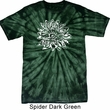 Mens Yoga Shirt Sketch Lotus Spider Tie Dye Tee T-shirt