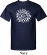 Mens Yoga Shirt Sketch Lotus Tall Tee T-Shirt