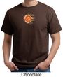 Mens Yoga Shirt Sleeping Sun Meditation Adult Organic T-shirt