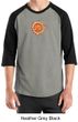 Mens Yoga Shirt Sleeping Sun Meditation Adult Raglan Shirt