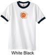 Mens Yoga Shirt Sleeping Sun Meditation Adult Ringer Shirt
