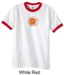 Mens Yoga Shirt Sleeping Sun Meditation Adult Ringer Shirt
