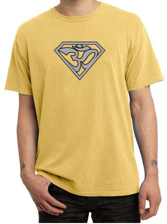 Mens Yoga Shirt Super OM Pigment Dyed T-Shirt