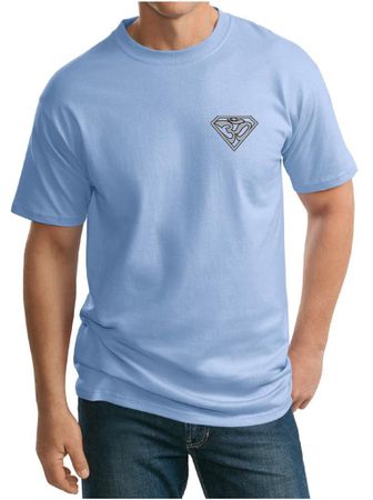 Mens Yoga Shirt Super OM Pocket Print Tall T-shirt