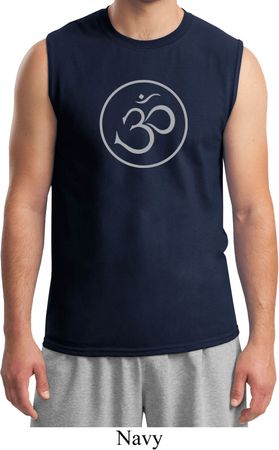 Mens Yoga Shirt Thin OM Muscle Tee T-Shirt