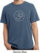 Mens Yoga Shirt Thin OM Pigment Dyed Tee T-Shirt