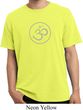 Mens Yoga Shirt Thin OM Pigment Dyed Tee T-Shirt
