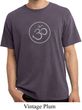 Mens Yoga Shirt Thin OM Pigment Dyed Tee T-Shirt
