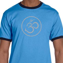 Mens Yoga Shirt Thin OM Ringer Tee T-Shirt