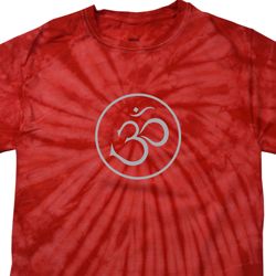 Mens Yoga Shirt Thin OM Spider Tie Dye Tee T-shirt