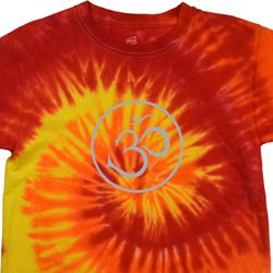 Mens Yoga Shirt Thin OM Tie Dye Tee T-shirt