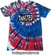 Mens Yoga Shirt Twisted Patriotic Tie Dye Tee T-shirt