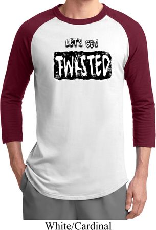 Mens Yoga Shirt Twisted Raglan Tee T-Shirt