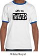 Mens Yoga Shirt Twisted Ringer Tee T-Shirt