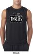 Mens Yoga Shirt Twisted Sleeveless Tee T-Shirt