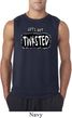 Mens Yoga Shirt Twisted Sleeveless Tee T-Shirt
