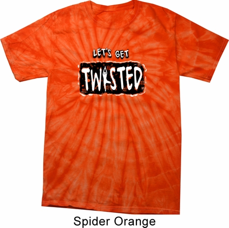 Mens Yoga Shirt Twisted Spider Tie Dye Tee T-shirt