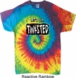 Mens Yoga Shirt Twisted Tie Dye Tee T-shirt
