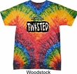 Mens Yoga Shirt Twisted Tie Dye Tee T-shirt