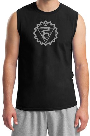 Mens Yoga Shirt Vishuddha Chakra Meditation Muscle Shirt