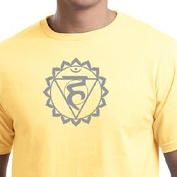 Mens Yoga Shirt Vishuddha Chakra Meditation Organic T-shirt