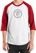 Mens Yoga Shirt Vishuddha Chakra Meditation Raglan Shirt