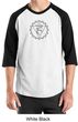 Mens Yoga Shirt Vishuddha Chakra Meditation Raglan Shirt