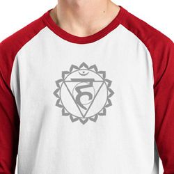 Mens Yoga Shirt Vishuddha Chakra Meditation Raglan Shirt