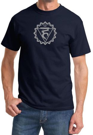 Mens Yoga Shirt Vishuddha Chakra Meditation T-shirt