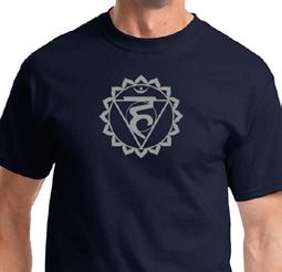 Mens Yoga Shirt Vishuddha Chakra Meditation T-shirt