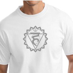 Mens Yoga Shirt Vishuddha Chakra Meditation Tall T-shirt