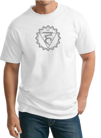 Mens Yoga Shirt Vishuddha Chakra Meditation Tall T-shirt