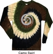 Mens Yoga Shirt Vortex Long Sleeve Tie Dye Tee T-shirt