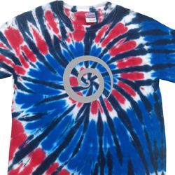 Mens Yoga Shirt Vortex Patriotic Tie Dye Tee T-shirt Mens Yoga Shirt Vortex Patriotic Tie Dye Tee T-shirt