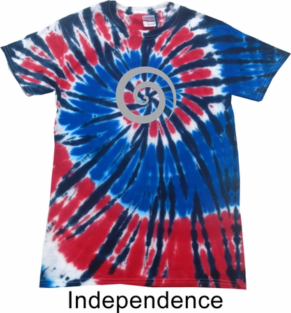 Mens Yoga Shirt Vortex Patriotic Tie Dye Tee T-shirt