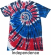 Mens Yoga Shirt Vortex Patriotic Tie Dye Tee T-shirt