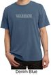 Mens Yoga Shirt Warrior Text Pigment Dyed Tee T-Shirt