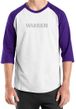 Mens Yoga Shirt Warrior Text Raglan Tee T-shirt