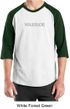 Mens Yoga Shirt Warrior Text Raglan Tee T-shirt