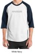 Mens Yoga Shirt Warrior Text Raglan Tee T-shirt