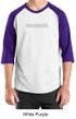 Mens Yoga Shirt Warrior Text Raglan Tee T-shirt