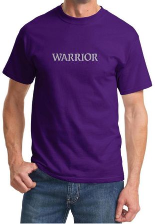 Mens Yoga Shirt Warrior Text Tee T-Shirt