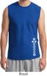 Mens Yoga Shirt White 7 Chakras Bottom Print Muscle Tee T-Shirt