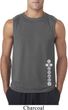 Mens Yoga Shirt White 7 Chakras Bottom Print Sleeveless Tee T-Shirt