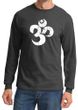 Mens Yoga Shirt White Distressed OM Long Sleeve Tee T-Shirt