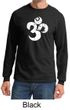 Mens Yoga Shirt White Distressed OM Long Sleeve Tee T-Shirt