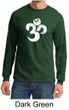 Mens Yoga Shirt White Distressed OM Long Sleeve Tee T-Shirt