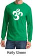 Mens Yoga Shirt White Distressed OM Long Sleeve Tee T-Shirt