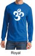 Mens Yoga Shirt White Distressed OM Long Sleeve Tee T-Shirt